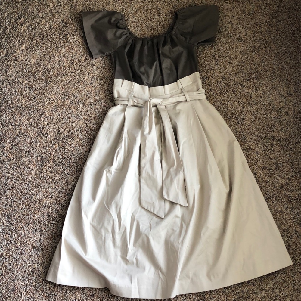 Paper Bag Waist Off Shoulder Dress